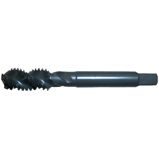 Greenfield Threading 282203 Spiral Flute Tap:  UNF,  3 Flute,  Bottoming,  2B Class of Fit,  High-Speed Steel,  TiN Finish