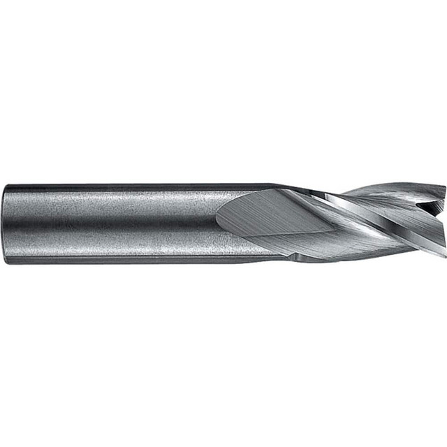 RobbJack TS-301-08 Square End Mill: 1/4'' Dia, 1/2'' LOC, 1/4'' Shank Dia, 2'' OAL, 3 Flutes, Solid Carbide