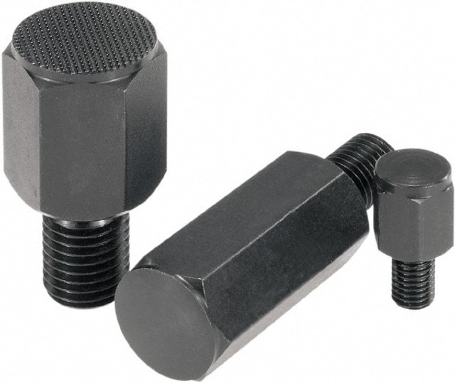 KIPP K0299.116030 2-1/8" OAL, 1.1811" Head Height, 1-1/16" OD, Tempered Steel, Threaded Rest Button