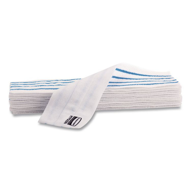 RUBBERMAID COMMERCIAL PROD. HYGEN™ 2134282 Disposable Microfiber Pad, 4.75 x 19, White/Blue Stripe, 50/Pack, 3 Packs/Carton