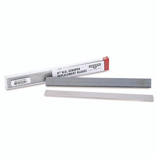 UNGER HDSB Replacement Blade for Heavy-Duty Scraper, Carbon Steel, 10/Pack