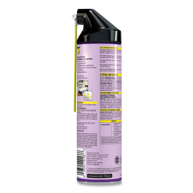 SC JOHNSON Raid® 305739 Foaming Crack and Crevice Bed Bug Killer, 17.5 oz Aerosol Spray, 6/Carton