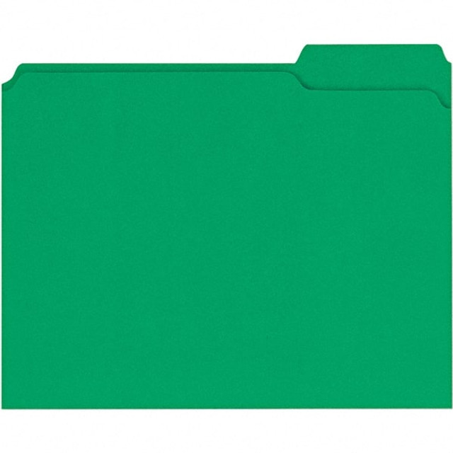 Universal One UNV16162 File Folders with Top Tab: Letter, Green, 100/Pack