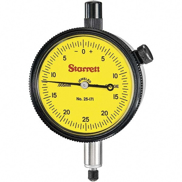 Starrett 68643 1.25mm Range, 0-25-0 Dial Reading, 0.005mm Graduation Dial Drop Indicator