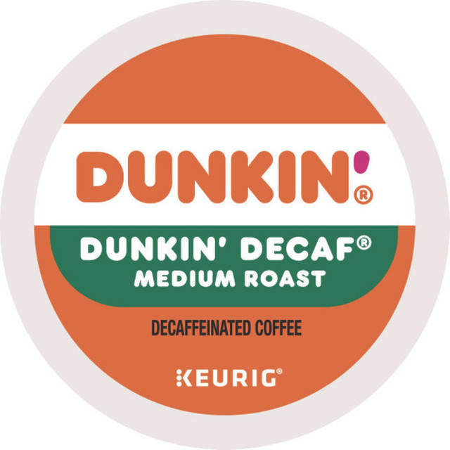 KEURIG DR PEPPER Dunkin'® 1269 K-Cup Pods, Dunkin' Decaf, 22/Box