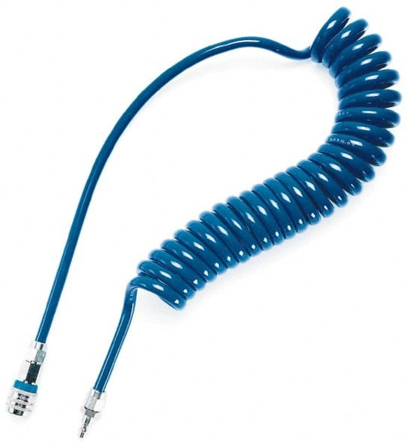 CEJN 19 958 9710 Coiled & Self Storing Hose: 5/16" ID, 19.69' Long