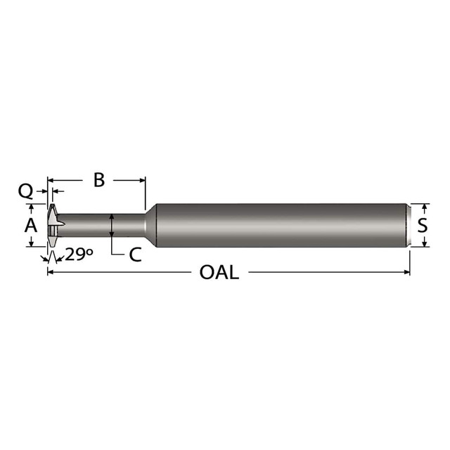 Scientific Cutting Tools SPTM745SA-4EX Single Profile Thread Mill: 4 to 4 TPI, External, 5 Flutes, Solid Carbide