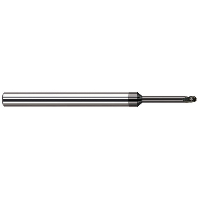 Harvey Tool 54516-C4 Ball End Mill: 0.25" Dia, 0.375" LOC, 3 Flute, Solid Carbide