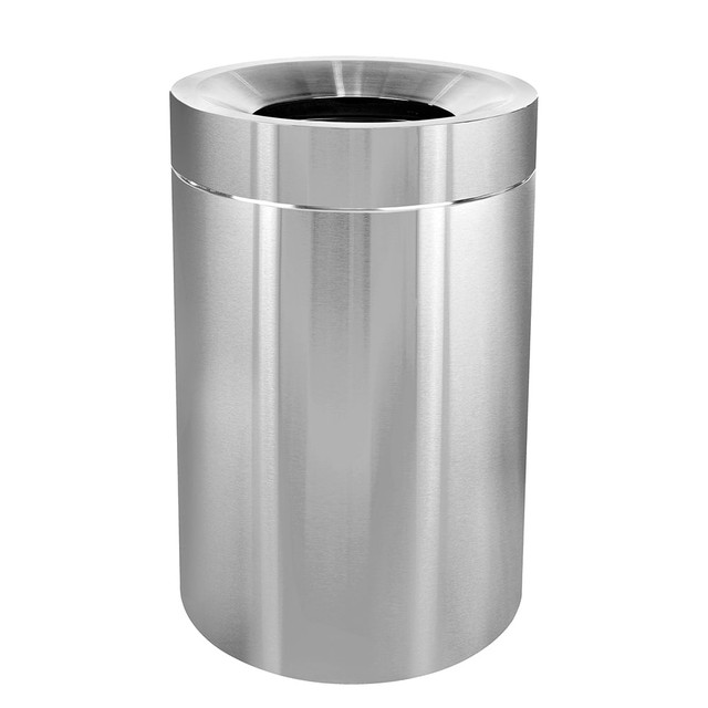 Alpine Industries ALP475-50 Trash Cans & Recycling Containers; Type: Trash Can ; Container Shape: Round ; Material: Stainless Steel ; Finish: Smooth ; Features: Lift-Off Lid, Non-Skid Base ; Includes Lid: No