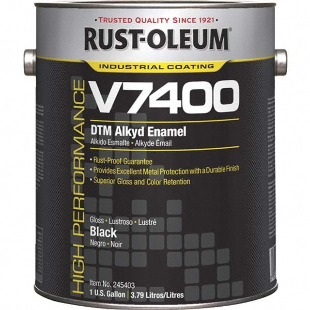 Rust-Oleum 245403 Alkyd Enamel Paint: 1,280 fl oz, High-Gloss, Black