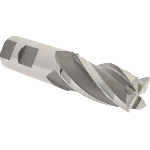 Hertel E1039064 Square End Mill: 1'' Dia, 2'' LOC, 1'' Shank Dia, 4-1/2'' OAL, 4 Flutes, High Speed Steel