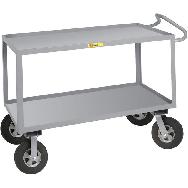 Little Giant. ENGLF-2448-10SR Carts; Cart Type: Ergonomic Handle Instrument Cart ; Caster Type: 2 Rigid; 2 Swivel ; Brake Type: No Brake ; Width (Inch): 24 ; Assembly: Comes Assembled ; Wheel Diameter: 10in