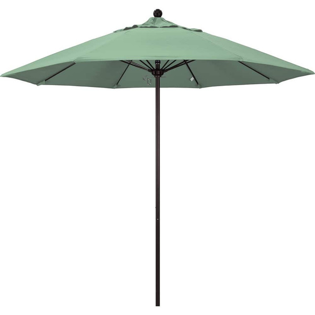 California Umbrella 194061626863 Patio Umbrellas; Fabric Color: Spa ; Base Included: No ; Fade Resistant: Yes ; Diameter (Feet): 9 ; Canopy Fabric: Pacifica