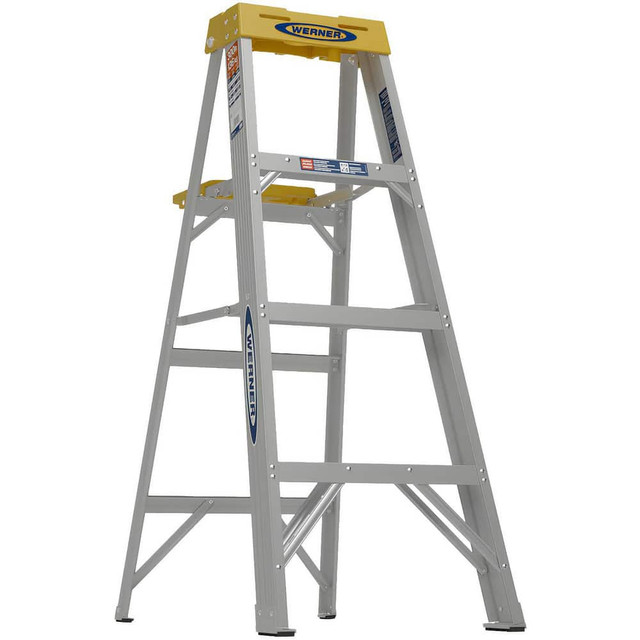 Werner 374 3-Step Aluminum Step Ladder: Type IA, 300 lb Capacity, 4' High