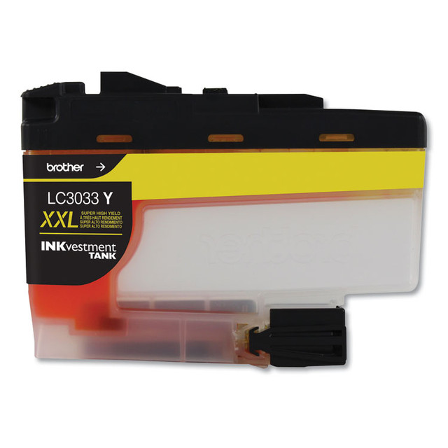 BROTHER INTL. CORP. LC3033Y LC3033Y INKvestment Super High-Yield Ink, 1,500 Page-Yield, Yellow