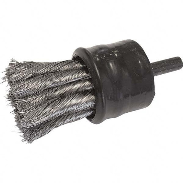 Osborn 0003003800 End Brushes: 1" Dia, Stainless Steel, Knotted Wire