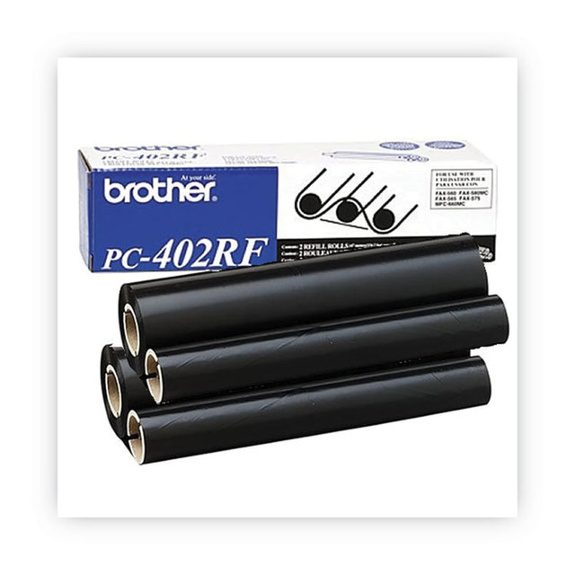 BROTHER INTL. CORP. PC-402RF PC-402RF Thermal Transfer Refill Roll, 150 Page-Yield, Black, 2/Pack