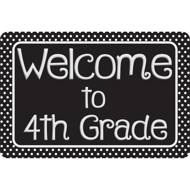 ASHLEY PRODUCTIONS Ashley Productions® The Original Fun Mat™, Welcome Mat, 15.5x23.5 in, Welcome to 4th Grade