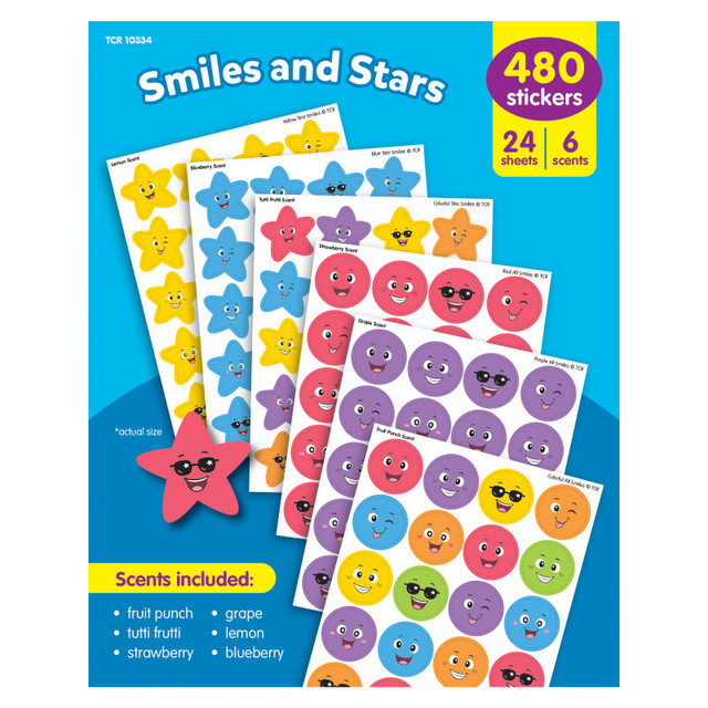 TEACHER CREATED RESOURCES Teacher Created Resources Smiles and Stars Smelly Stickers Variety Pack