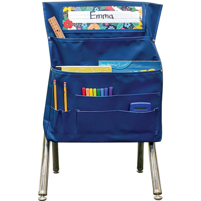 TEACHER CREATED RESOURCES Teacher Created Resources Navy Blue Chair Pocket - For Standard-Sized Chairs