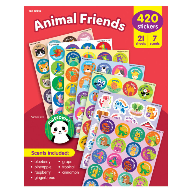 TEACHER CREATED RESOURCES Teacher Created Resources Animal Friends Smelly Stickers Variety Pack