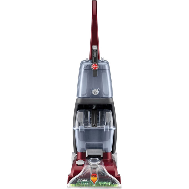 Fast Dry Time with forced heated air.  Wash/Rinse Selector Wash your carpets with soap & water and then rinse your carpets with water only to remove soap residue.  DualV Nozzle provides equal suction to clean surfaces quickly and evenly.  Easy to Fill, Empty & Clean with Smart Tank system making emptying and filling easy with no mess, no tools and no waste of time. The recovery tank comes with a quick pour spout.  Automatic Detergent Mixing System provides the correct mix of detergent and water for optimal cleaning results.  Exclusive SpinScrub Technology 360 degree cleaning surrounding carpet fibers. A multiple brush system only from Hoover. Counter rotating brushes spin, not roll, for constant carpet contact. Brushes are removable for easy cleaning.  20 Foot Power Cord  8ft Ready-To-Use Hose and Upholstery Tool to deep clean stairs and hard-to-reach areas.  4 Easy To Access Handles allows for easy transport with 4 different choices of handles located on the unit.  Lightweight weighs less than 19 pounds