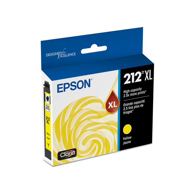 Compatible Epson models: Expression : Home XP-4100, Home XP-4105.   WorkForce:  WF-2830,  WF-2850.  .  Make sure you get the print capacity you need with the Epson Claria 212XL High-Yield Yellow Ink. This cartridge provides yields up to 350 pages and works on plain and glossy paper.  Yields up to 350 pages.  Fast-drying ink.  Prints on both plain and glossy paper.  Compatible with Expression Home XP-4100 and 4105 printers and WorkForce WF-2830 and 2850 models.  Designed for high-volume printing.  Helps Avoid Waste - Designed for extended use, helping reduce or eliminate material use and potentially save money.  Recycling solution - designed to encourage recycling, helping you divert materials from landfill.