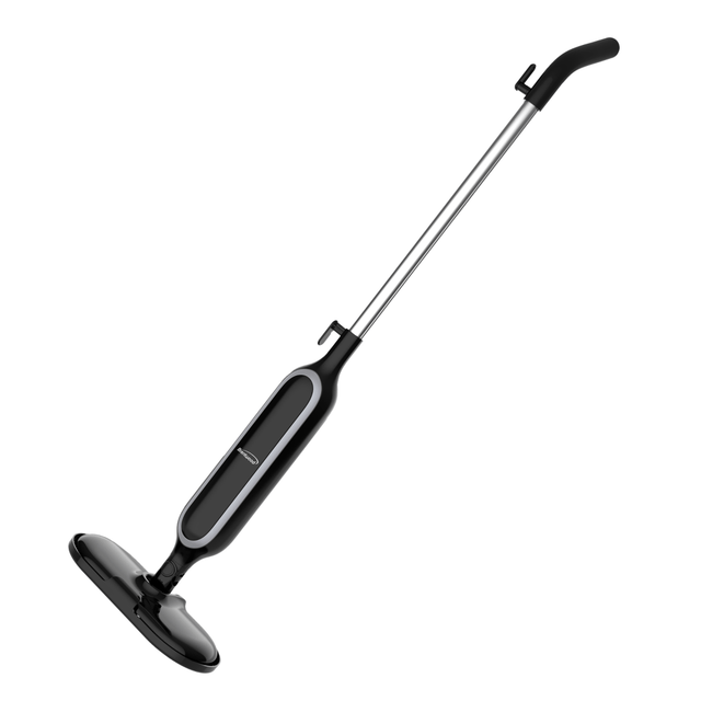 Keep tile, hardwood and carpeted floors sparkling clean with a Brentwood 1100W Steamer Mop. The multi-directional head makes it easy to reach into tight spaces.  Start steaming in just 30 seconds without the use of harsh chemicals, making it safe for pets and family.  Features a 850ml water tank with water level indicator.  Multi-directional swivel head for efficient cleaning.  Steamer mop boasts a removable shaft for easy storage.  Extra long cable provides ample reach.  Made from plastic and stainless steel for durability.  Carpet and hard floor steam mop.  Includes a carpet glider attachment and reusable cleaning pad.