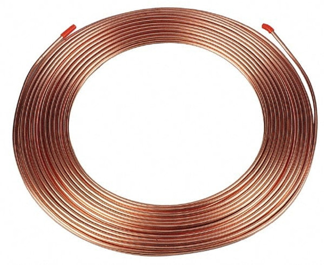 Mueller Industries D 10050P 50' Long, 5/8" OD x 0.555" ID, Copper Seamless Tube