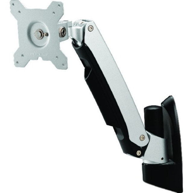 Hinge modules designed for monitor rotation, swivel and tilt  constructed with aluminum alloy  Support various monitor sizes as long as it weighs no more than 22.1lbs  Single monitor mount designed designed for flat panel monitors through standard VESA mounting brackets