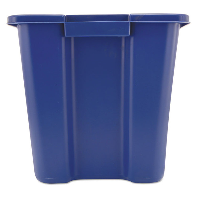 RUBBERMAID COMMERCIAL PROD. 571473BE Stacking Recycle Bin, 14 gal, Polyethylene, Blue