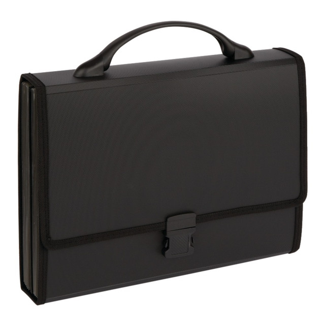 Organize and file in 2 separate sections  Blank, color-coded tabs included.  Center divider with clear pocket holds letter-size (8 1/2in x 11in) sheets.  PVC-Free