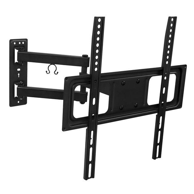 Create a dynamic viewing experience with help from the Mount-It MI-3991B TV Wall Mount. It retracts and extends from 2-1/2in to 36in, making it easy for everyone to see the screen.  Compatible with screens from 26in to 55in.  Made from steel.  Swivels 90 deg..  Tilts 15 deg..  Retracts and extends from 2-1/2in to 17in.  VESA compatible from 100 mm x 100 mm to 400 mm x 400 mm.  Weight capacity tested to support 77 lb.  Backed by the manufacturer's 5-year limited warranty.