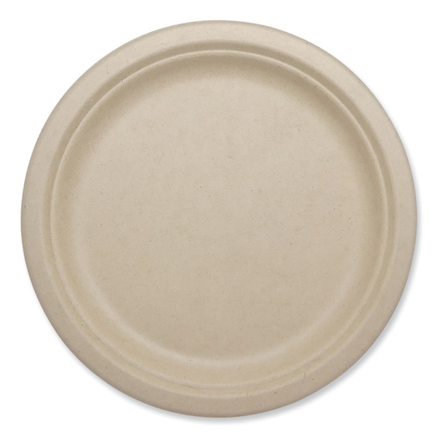 Serve meals in the breakroom with the World Centric Fiber Plates. The plates are made from unbleached plant fiber for strength and durability, and they boast a soak proof design that helps prevent leakage.  Made from unbleached plant fiber.  Soak proof design helps prevent leakage.  Suitable for hot or cold food items.  Contains no wax or plastic linings.  Freezer safe.  Microwave safe.  Disposable.