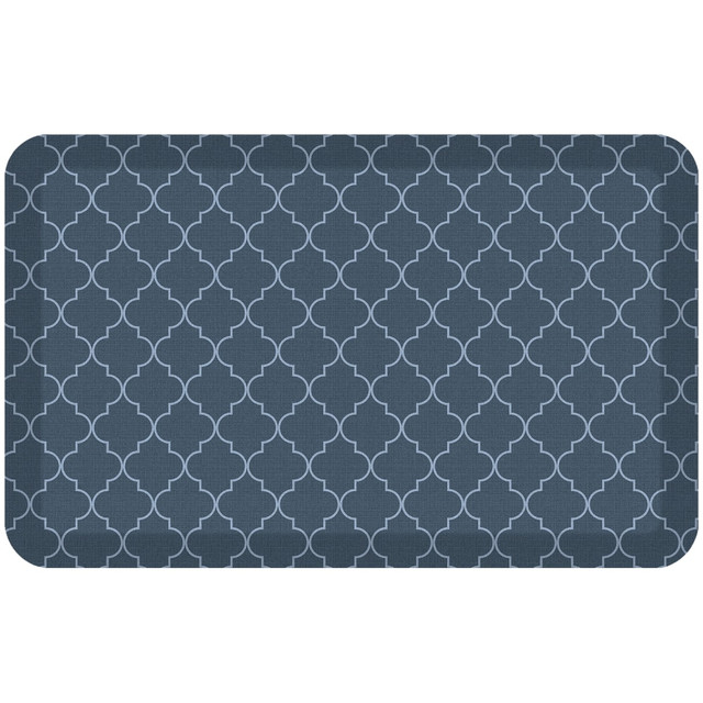 Make sure your feet remain comfortable while sitting or standing for long periods with the GelPro Designer Comfort Polyurethane Anti-Fatigue Floor Mat For Hard Flooring. This anti-fatigue mat is made with premium polyurethane foam to provide all-day cushioning, and the stain- and water-resistant surface helps keep it looking good for years.  Premium polyurethane foam offers a generous thickness. Non-toxic construction is made without plasticizers, phthalates or heavy metals.  Surface is designed to ward off stains and water.  Anti-fatigue mat helps keep you comfortable.  Wipes clean with a damp cloth with mild soap and water.  Trellis style offers a lattice pattern for a decorative design.  Size is great for use with stand-up desks.