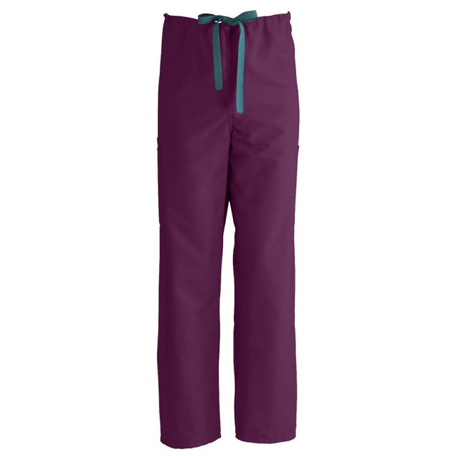 Head out on your shift wearing these scrub pants, which feature a soil-release finish for protection. The polyester/cotton blend is soft against the skin, and the pants feature 3 total pockets to keep instruments and accessories on hand.  Soil-release finish prevents fluids from being absorbed.  Made of polyester and cotton for soft, all-long comfort. ComfortEase fabric helps retain its color, even after industrial laundering.  Back pocket and 2 cargo pockets on the sides for storage.  Classic fit and a drawstring keep the pants securely around your waist.  Machine wash.  4-panel construction with sewn in gussets is durable for everyday wear.