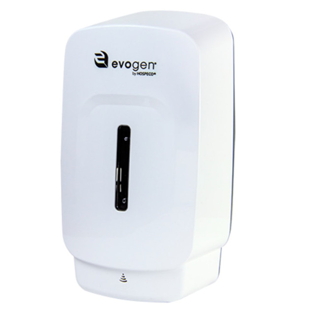 Keep the public restroom clean with the Hospeco EvoGen No-Touch Foam Wall-Mounted Toilet Seat Cleaner Dispenser. The touch-free operation reduces the risk of cross-contamination, while the MultiShot output reduces waste.  Durable ABS construction.  Touch-free operation helps reduce the spread of germs.  MultiShot output provides the precise amount for cleaning.  Mounts to the wall for easy access.  Compatible with HealthGards Foam Toilet Seat Cleaner Refills (sold separately).  Includes 4 AA batteries.