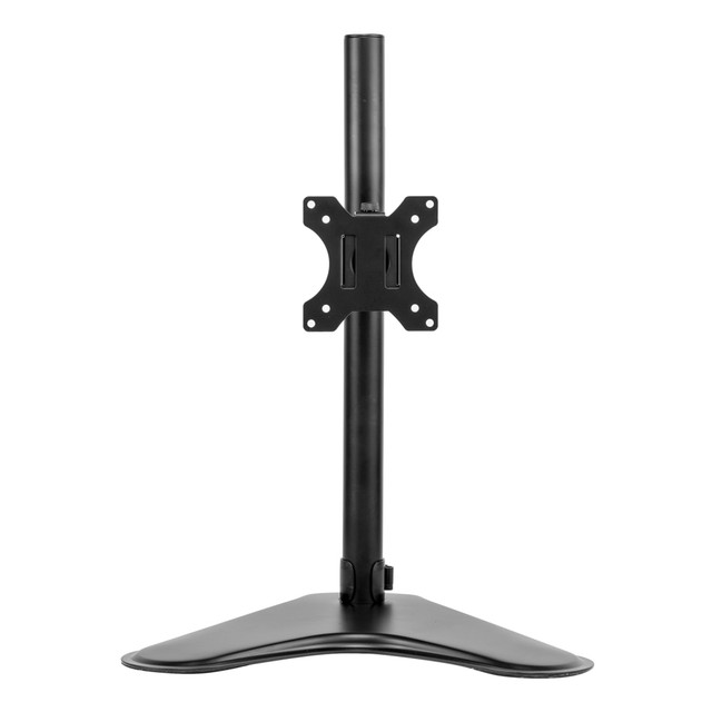 Create a flexible and productive workspace with this Fellowes Professional Freestanding Single Monitor Arm. The freestanding design allows the stand to be placed almost anywhere on your desk or table, while the tilting, swiveling, rotating and height-adjustable design lets you find a comfortable viewing position.  Helps position your monitor to reduce eye, neck and shoulder strain.  Designed to fit monitors up to 32in weighing up to 17.6 lb.  Crafted from metal for rugged strength.  Tilts up to 30 deg. to optimize viewing comfort.  Swivels up to 45 deg., so you can share your view with a co-worker.  Rotates 360 deg..  Low-profile, weighted base offers ideal stability with a sleek appearance.  Meets VESA mounting standards.  Cord management helps you maintain a neat and tidy workspace.  Assembly required.  Backed by the manufacturers 3-year limited warranty.
