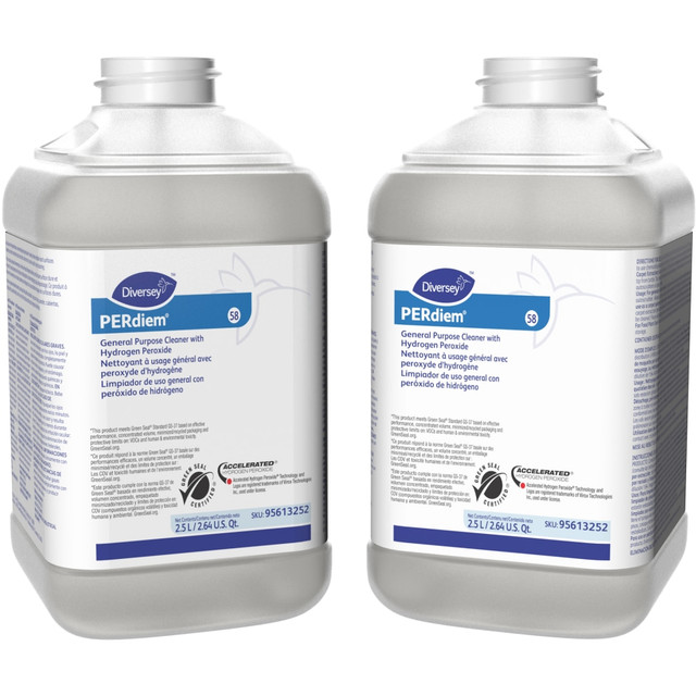 A concentrated cleaner based on proprietary Accelerated Hydrogen Peroxide (AHP) technology.  Uses the patented cleaning power of proprietary Accelerated Hydrogen Peroxide (AHP) technology to clean floors, bathrooms, glass and hard surfaces  Multiple dilutions allow for cleaning a wide range of cleaning applications, including floors, walls, glass and other hard surfaces.  Product can be used for carpet extraction, prespray and spotting.  A phosphorous-free cleaner that contains no added dyes or fragrance  Use in autoscrubbers, mop and bucket and spray-and-wipe applications.  Concentrated formula controls cost by delivering excellent cleaning performance for significantly less than ready-to-use products