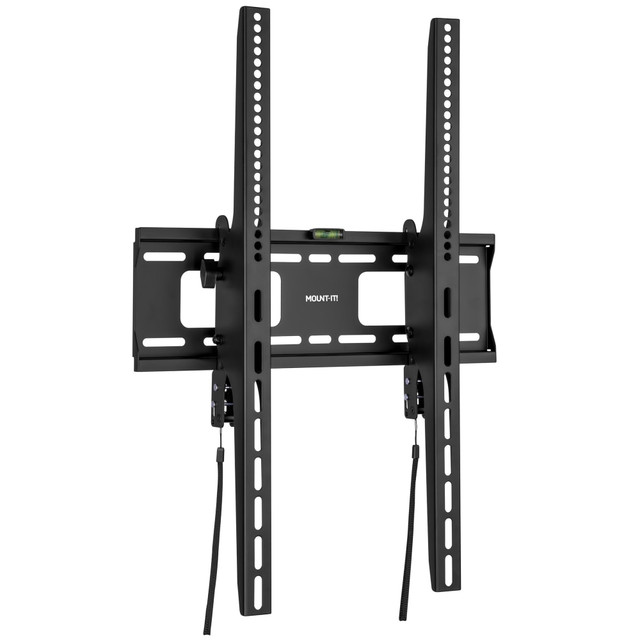 Mount TVs in public spaces with the Mount-It! Portrait TV Wall Mount For Screen Sizes Up To 75in. The anti-theft design keeps the TV secure, while the tool-free adjustable tilt helps achieve an optimal viewing experience. The mount is made of steel for durability.  Anti-theft design allows for display in public spaces.  Tool-free adjustable tilt helps achieve an optimal viewing experience.  Quick-release spring locks with pull straps for convenient removal.  Made of durable steel.  Weight capacity tested to support 165 lb.  Backed by the manufacturer's limited lifetime warranty.