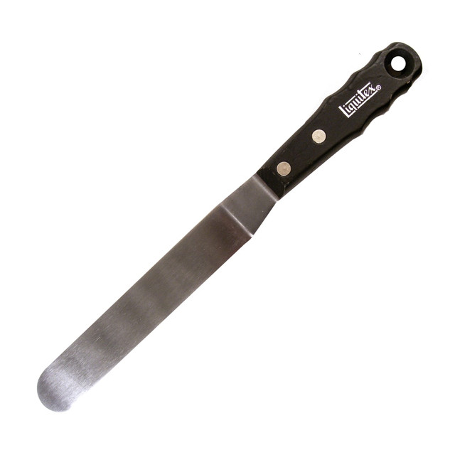 Helps you properly mix paint  Matte, neutral-gray blades provide enhanced color mixing.  Rust-resistant blades for lasting use.  Ergonomic wooden handles are comfortable to use.