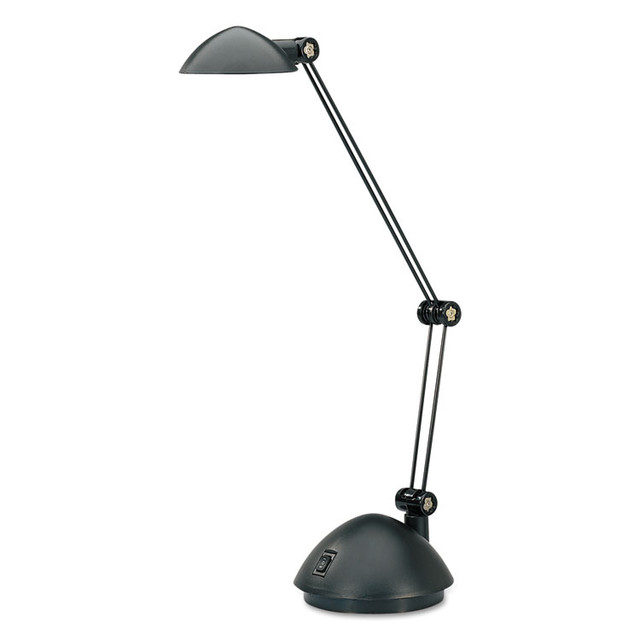 ALERA LED912B Twin-Arm Task LED Lamp with USB Port, 11.88w x 5.13d x 18.5h, Black