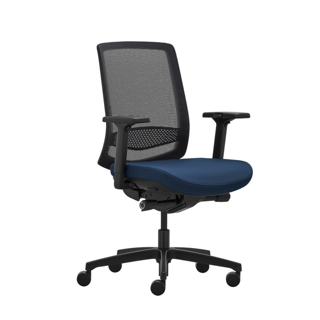 Refresh your workspace with the comfort and stability of the WorkPro Expanse Mid-Back Executive Chair. This breathable mesh mid-back chair offers lower back support along with easy maneuverability. To help you achieve optimal positioning throughout your workday, this ergonomic office chair provides adjustability for seat height, seat depth, lumbar support, tilt tension and armrests.  Breathable mesh back with adjustable lumbar support for improved posture.  Comfortable fabric seat with waterfall seat design helps reduce leg stress.  Pneumatic seat-height plus seat-depth adjustments for quick and easy repositioning.  3D armrests lock in place to your preferred height, width and depth.  Premium synchro tilt, 4-position tilt lock and tilt tension controls.  Nylon base with casters for easy mobility.  Easy 2-step assembly.  Recommended for professional use 8-10 hours per day.  Weight capacity tested to support 275 lb.  GREENGUARD certified - certified for low chemical emissions: UL.COM/GG - UL 2818. Ranked in two tiers: Certified and Gold.  ANSI/BIFMA Compliant - This product has been tested and verified for compliance with rigorous performance requirements and safety standards related to specific furniture products.  Less harsh chemicals - made with fewer harsh chemicals, or safer chemicals than typical alternatives, helping  reduce your use of and exposure to substances that may be more harmful to your health and the environment.  Contains Recycled Content - See Specs for Details.