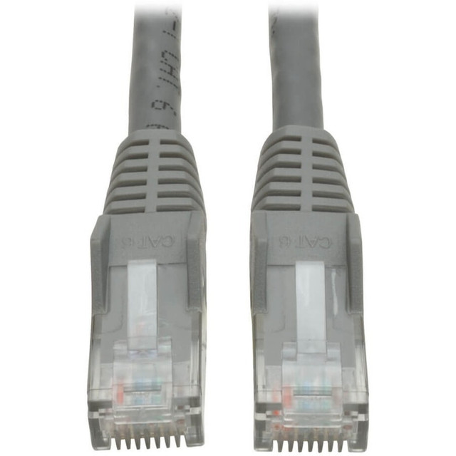 With Tripp Lites new category 6 molded patch cables you can stay ahead of the game by using this high-speed cable to distribute data, voice and video. These cables deliver stable performance up to 550MHz. Each comes UL verified meets EIA/TIA Cat6 TIA/EIA-568-B-2.1 draft 9 standards. Constructed with high-quality copper wire and a staggered-pin plug design, near-end crosstalk levels are kept to a minimum. Designed for use in category 6, category 5e and category 5 applications. Cat6 cables are available in a variety of colors with a snagless boot preventing cable snags.   This product is covered by a Lifetime Limited Warranty (coverage details)  All cables feature boots with integral strain-relief and RJ45 (Male) connectors  Designed to meet Category 6 specifications; reduces cross-talk and return loss  IEEE 802.3ab  PVC 4-pair solid UTP  Premium cabling for Category 6, Category 5e and Category 5 applications-rated for 550 MHz/1Gbps communications