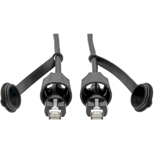 Enhanced connectivity. Featuring shielded connectors with dust caps, this cable provides reliable, uninterrupted connectivity and added protection against external interference, ensuring high-quality data transmission.  Robust construction. Designed for the outdoors, this Ethernet cable has a CMX-rated jacket that ensures it withstands natural elements, making it suitable for outdoor installations.  Power over Ethernet. PoE ready, this cable simplifies the deployment of network devices by transmitting both power and data through a single cable, reducing the need for additional power supplies.