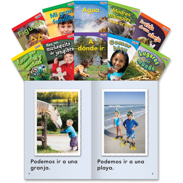 Features content from TIME For Kids and science/social studies themes  Includes familiar concepts, high-interest content and variety of graphics  Designed for 1st-graders  Colorful design for fun, natural progression in reading in Spanish