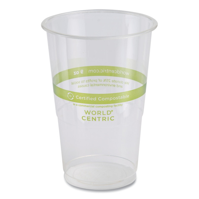 Stock up on World Centric PLA Cold Cups to serve guests iced coffees, smoothies, sodas and more. The cups are made from planted-based PLA plastic, allowing you to provide an eco-conscious alternative.  Designed for cold beverages but able to handle liquids up to 120 deg.F.  Made from plant-based NatureWorks Ingeo PLA plastic for an eco-conscious option.  Freezer safe.