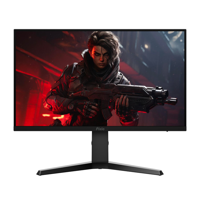 Add this Pixio monitor to your gaming setup and take on all challengers. The LCD monitor provides beautiful, QHD resolution for crisp visuals. The 27in monitor provides Adaptive Sync technology to help you enjoy a seamless experience.  27in LCD screen features a fast-IPS panel design for great picture quality and 2560 x 1440p resolution.  Flicker Free technology to help prevent eye strain.  Provides 178 deg. horizontal and vertical viewing angles.  1 ms (GTG) response time to help eliminate ghosting and blurring.  180Hz refresh rate offers smooth visuals.  Adaptive Sync technology helps eliminate screen tearing and stuttering by matching the monitors refresh rate to the frame rate of your GPU.  DisplayPort 1.4 and 2 HDMI 2.0 ports for connectivity.  Features a 75mm x 75mm VESA pattern for wall mounting.  Backed by the manufacturers 3-year limited warranty.