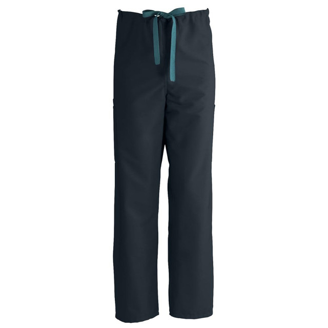 Head out on your shift wearing these scrub pants, which feature a soil-release finish for protection. The polyester/cotton blend is soft against the skin, and the pants feature 3 total pockets to keep instruments and accessories on hand.  Soil-release finish prevents fluids from being absorbed.  Made of polyester and cotton for soft, all-long comfort. ComfortEase fabric helps retain its color, even after industrial laundering.  Back pocket and 2 cargo pockets on the sides for storage.  Classic fit and a drawstring keep the pants securely around your waist.  Machine wash.