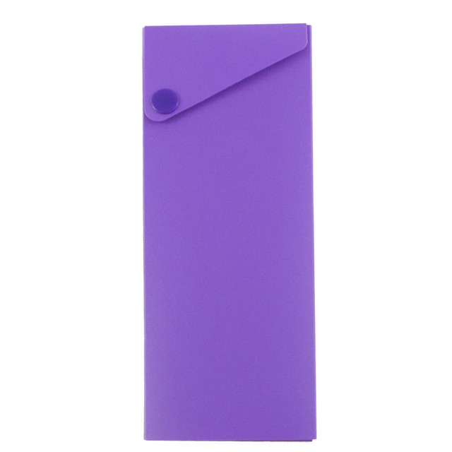 Keep pens, pencils, markers and other writing utensils together in your desk or bag with this plastic case. The slide-out design makes it easy to reach the item you need in a flash and get back to work.  Made of plastic for lasting use.  Slide-out design provides easy access to your supplies.  Snap keeps the case securely closed.